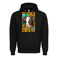 Black Cute Baby Calf Zipper Hoodie - LillyAllenDesigns