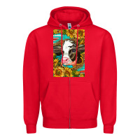 Red Cute Baby Calf Zipper Hoodie - LillyAllenDesigns