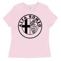 Bubblegum Pink alfa racing big Ladies Tee - PixelFlow