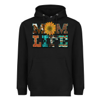 Black western cowhide leopard turquoise  leather aztec sunflower mom Heavyweight Hoodie - Artiststas