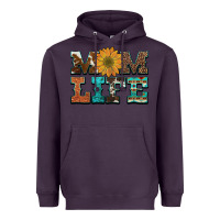 Plum western cowhide leopard turquoise  leather aztec sunflower mom Heavyweight Hoodie - Artiststas