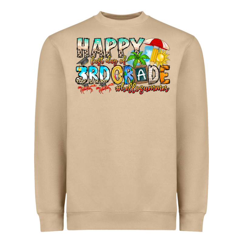 Name Farewell 3rd Grade  Hello Summer Heavyweight Sweatshirt by CowhideDigitalArt | Teevron