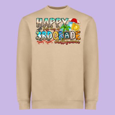 Name Farewell 3rd Grade  Hello Summer Heavyweight Sweatshirt Designed By Cowhidedigitalart