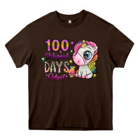 Chocolate Brown 100 magical days school Heavy Core Tee - SublimationCraftShop