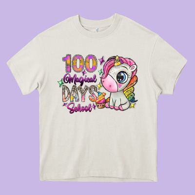 100 Magical Days School Heavy Core Tee Designed By Sublimationcraftshop