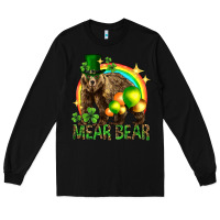Black St. Patrick's Day mear bear Long Sleeve Tee - HowdyJamesFarm