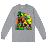 Heather Grey St. Patrick's Day mear bear Long Sleeve Tee - HowdyJamesFarm