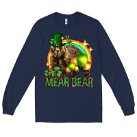 Navy St. Patrick's Day mear bear Long Sleeve Tee - HowdyJamesFarm