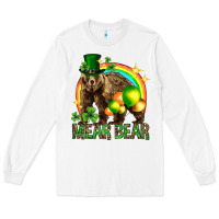 White St. Patrick's Day mear bear Long Sleeve Tee - HowdyJamesFarm