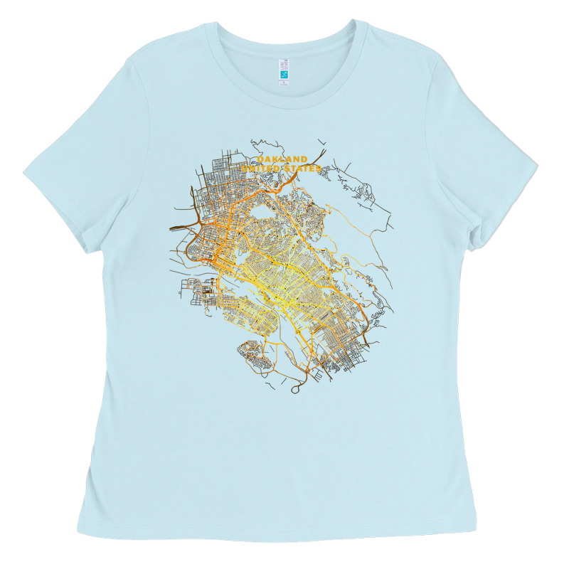 City Map Street Travel Souvenir Tourist Oakland California T Shirt Ladies Tee by trangStudio | Teevron