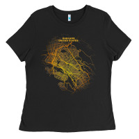 Black city map street travel souvenir tourist oakland california t shirt Ladies Tee - trangStudio