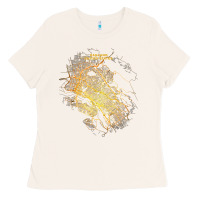 Bone city map street travel souvenir tourist oakland california t shirt Ladies Tee - trangStudio