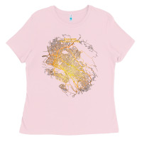 Bubblegum Pink city map street travel souvenir tourist oakland california t shirt Ladies Tee - trangStudio
