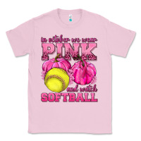 Bubblegum Pink In October We Wear Pink and Watch Softball Classic Tee - texasbilliewilder