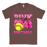 Chestnut In October We Wear Pink and Watch Softball Classic Tee - texasbilliewilder
