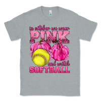 Heather Grey In October We Wear Pink and Watch Softball Classic Tee - texasbilliewilder