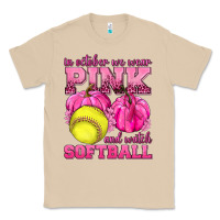 Mushroom In October We Wear Pink and Watch Softball Classic Tee - texasbilliewilder