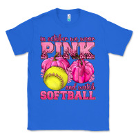True Royal In October We Wear Pink and Watch Softball Classic Tee - texasbilliewilder