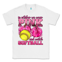 White In October We Wear Pink and Watch Softball Classic Tee - texasbilliewilder