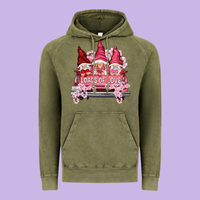 Loads Of Love With Flowers Valentine's Day Vintage Hoodie Designed By Howdyjamesfarm