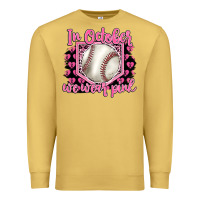 Antique Gold in october we wear pink baseball Premium Sweatshirt - BarkalooDesign