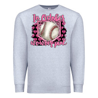Heather Grey in october we wear pink baseball Premium Sweatshirt - BarkalooDesign