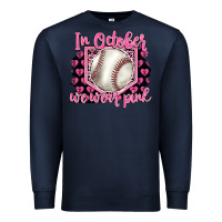 Navy in october we wear pink baseball Premium Sweatshirt - BarkalooDesign