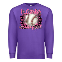 Purple in october we wear pink baseball Premium Sweatshirt - BarkalooDesign