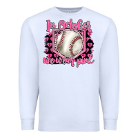 White in october we wear pink baseball Premium Sweatshirt - BarkalooDesign