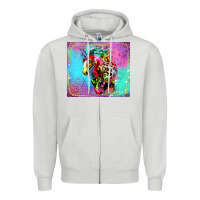 Dove Grey Colorful Unicorn Horse Zipper Hoodie - LillyAllenDesigns
