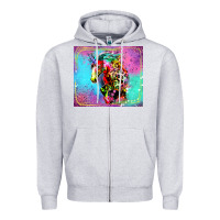 Heather Grey Colorful Unicorn Horse Zipper Hoodie - LillyAllenDesigns