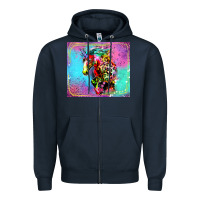 Navy Colorful Unicorn Horse Zipper Hoodie - LillyAllenDesigns