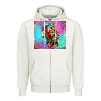 Oatmeal Heather Colorful Unicorn Horse Zipper Hoodie - LillyAllenDesigns