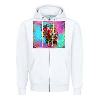 White Colorful Unicorn Horse Zipper Hoodie - LillyAllenDesigns