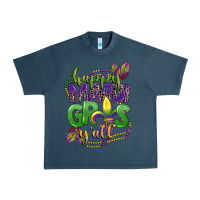 Midnight Navy happy mardi gras yall Urban Heavy Tee - CowGirlArtShop