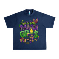 Navy happy mardi gras yall Urban Heavy Tee - CowGirlArtShop