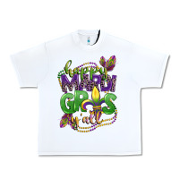 White happy mardi gras yall Urban Heavy Tee - CowGirlArtShop