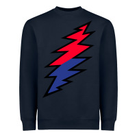 Navy Lazy Lightning Bolt Heavyweight Sweatshirt - InspiraDesign