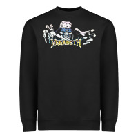 Black Megadeath caught Heavyweight Sweatshirt - InspiraDesign