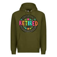 Army Green Officially Retired 2025 not my problem anymore Premium Hoodie - CowhideDigitalArt