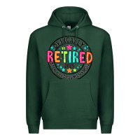 Sports Green Officially Retired 2025 not my problem anymore Premium Hoodie - CowhideDigitalArt