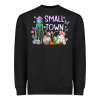 Black Small Town Easter Day Heavyweight Sweatshirt - CowhideDigitalArt