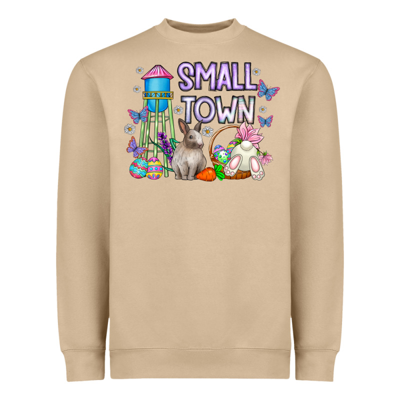 Small Town Easter Day Heavyweight Sweatshirt by CowhideDigitalArt | Teevron
