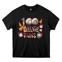 Black 100 of days runs Heavy Core Tee - SublimationCraftShop