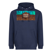 Preview Custom Name Turquoise Stone Leopard Bull Skull License Plate Heavyweight Hoodie | Teevron