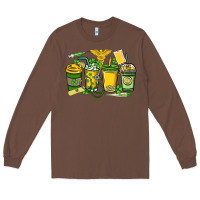 Chestnut St. Patrick's Day Nurse coffee cups Long Sleeve Tee - HowdyJamesFarm