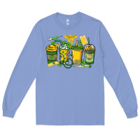 Colony Blue St. Patrick's Day Nurse coffee cups Long Sleeve Tee - HowdyJamesFarm