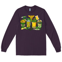Plum St. Patrick's Day Nurse coffee cups Long Sleeve Tee - HowdyJamesFarm