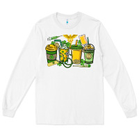 White St. Patrick's Day Nurse coffee cups Long Sleeve Tee - HowdyJamesFarm