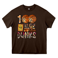 Chocolate Brown 100 of days slam dunks Heavy Core Tee - SublimationCraftShop